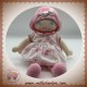 COROLLE SOS DOUDOU POUPEE TISSU ROBE FLEURS ROSE BABICOROLLE