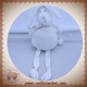 BOUT'CHOU MONOPRIX SOS DOUDOU LAPIN BLANC ECHARPE ETOILES GRISES