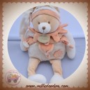 DOUDOU ET COMPAGNIE OURS NATUREL SAUMON 45 cm SOS