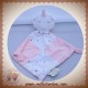 MES PETITS CAILLOUX SOS DOUDOU LICORNE PLAT ROSE BLANC LOSANGE