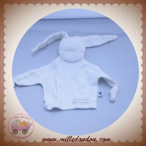 PETIT BATEAU DOUDOU SOS LAPIN PLAT BLANC NOEUD ETOILES