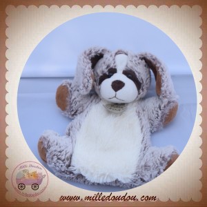 HISTOIRE D'OURS SOS DOUDOU CHIEN MARRON BLANC MARIONNETTE