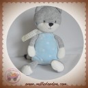 TEX SOS DOUDOU RENARD GRIS BLEU BLANC ETOILES 30cm