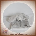 NICOTOY SOS DOUDOU LAPIN PLAT RECTANGLE GRIS EMPREINTE GRISE