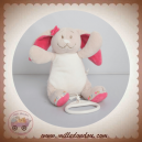 NOUKIE'S DOUDOU LAPIN ANNA PILI BEIGE ROSE MUSICAL ATTACHE TETINE SOS