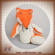 NATURE ET DECOUVERTES SOS DOUDOU RENARD MARIONNETTE ORANGE