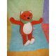 SUCRE D'ORGE DOUDOU PELUCHE RENARD ORANGE HOCHET FOULARD VERT