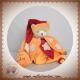 DOUDOU ET COMPAGNIE SOS OURS MARIONNETTE ORANGE POUDRE ETOILE FLUORESCENT DC2159