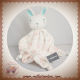 ORCHESTRA SOS DOUDOU LAPIN PLAT BLANC ROSE COEUR LOSANGE