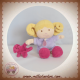 DOUDOU ET COMPAGNIE MELLE ROSE POUPEE FILLE ROBE MAUVE VIOLET OURS FUSHIA SOS