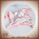 ORCHESTRA SOS DOUDOU SOURIS BLANCHE PLATE ROSE A POIS
