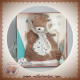 KALOO DOUDOU OURS GASTON MARRON MOTIF FORÊT