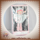 KALOO SOS DOUDOU POUPEE FILLE BEIGE TISSU ROBE BLEU CLAIR