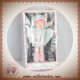 KALOO SOS DOUDOU POUPEE FILLE BEIGE TISSU ROBE BLEU CLAIR