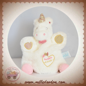 BABYNAT BABY NAT SOS DOUDOU LICORNE BLANCHE ROSE MARIONNETTE BN0414