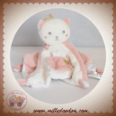 NICOTOY SOS DOUDOU CHAT PLAT BLANC ROSE COURONNE ATTACHE TETINE COEUR