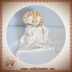 GRAIN DE BLE SOS DOUDOU LION PLAT BLANC MARRON FANTASTIC CIRCUS