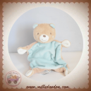 DOPO DOPO SOS DOUDOU OURS BEIGE PLAT BLEU FEUILLE