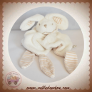 COCKTAIL SCANDINAVE SOS DOUDOU LAPIN PLAT BLANC RAYURES BEIGES