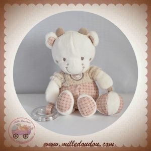 MOTS D'ENFANTS SOS DOUDOU VACHE GIRAFE BEIGE MARRON HOCHETBALLON