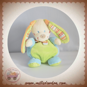 MOTS D'ENFANTS SOS DOUDOU LAPIN BOULE BLEU VERTE