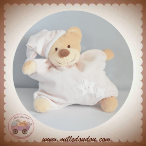 BOUT'CHOU SOS DOUDOU OURS QUASI PLAT ROSE ETOILES HOCHET