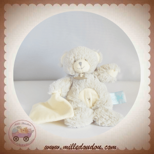 BABYNAT SOS DOUDOU OURS GRIS POIL MOUCHOIR GRIS BN945