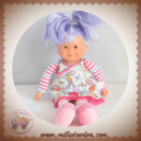COROLLE SOS DOUDOU POUPEE ROBE BLEU FLEURS RAYE ROSE