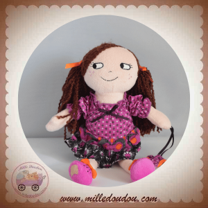 NICOTOY BOUT'CHOU DOUDOU POUPEE BEIGE ROBE VIOLETTE SAC À MAIN SOS
