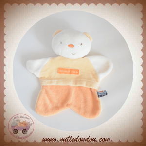 SUCRE D'ORGE SOS DOUDOU OURS PLAT VELOURS ORANGE