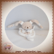 DOUDOU ET COMPAGNIE SOS LAPIN PLAT BLANC TAUPE MINI