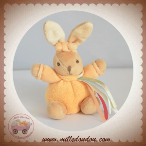 KALOO DOUDOU LAPIN CORPS BOULE ORANGE 10 cm PORTE CLE