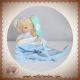 TEX SOS DOUDOU OURS MARRON MOUCHOIR BLEU