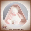 DOUDOU ET COMPAGNIE SOS SOURIS BLANCHE ECHARPE ROSE