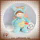 BABYNAT SOS DOUDOU POUPEE FILLE DEGUISE EN LAPIN BLEU MOUCHOIR COEUR