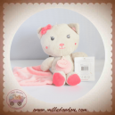 BABYNAT BABY NAT SOS DOUDOU CHAT GRIS MOUCHOIR ROSE