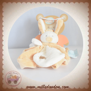 BABYNAT BABY NAT SOS DOUDOU LAPIN CHIEN BLANC BEIGE PLAT BN777