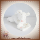 BABYNAT BABY NAT SOS DOUDOU SOURIS BLANCHE ROSE MOUCHOIR BLANC 