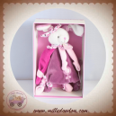 DOUDOU ET COMPAGNIE SOS LAPIN CERISE ATTACHE TETINE ROSE VIOLET DC2701
