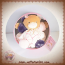 KALOO SOS DOUDOU OURS PETITE ROSE BOULE PAPILLON VIOLET ROSE