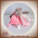 DOUDOU ET COMPAGNIE SOS HIPPOPOTAME ROSE ATTACHE TETINE PLAT T'ES OU DOUDOU DC3387