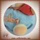 KALOO SOS DOUDOU OURS BEIGE BOULE VELOURS BLEU CLAIR ORANGE