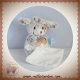 BABYNAT SOS DOUDOU CHIEN SOURIS CHINE POIL MOUCHOIR BLANC MARRON BN050