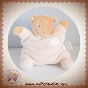 NATTOU SOS DOUDOU OURS QUASI PLAT ROSE NUAGE HOCHET