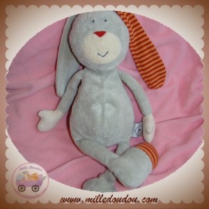 HABITAT SOS DOUDOU LAPIN GRIS HOCHET OREILLES TISSU