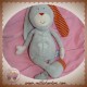 HABITAT SOS DOUDOU LAPIN GRIS HOCHET OREILLES TISSU