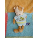 MOTS D'ENFANTS SOS DOUDOU VACHE GIRAFE ECRU BEIGE PULL BLEU 