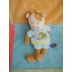 MOTS D'ENFANTS DOUDOU PELUCHE VACHE GIRAFE ECRU BEIGE PULL BLEU 