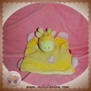 TEX DOUDOU GIRAFE VACHE MARIONNETTE ORANGE JAUNE ROSE