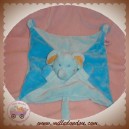 POMMETTE DOUDOU ELEPHANT BLEU TURQUOISE PLAT SOS